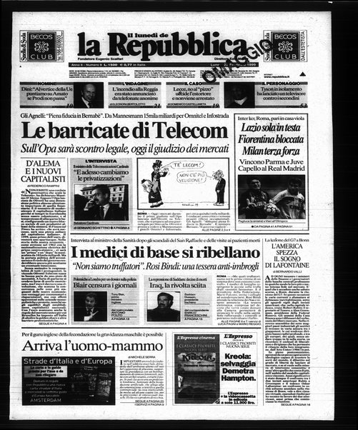 Il lunedì de La repubblica